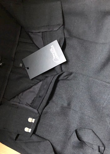 House of camellia Kadın SiyahKemerli Midi KumaşPantolon 36 beden - Görsel 8