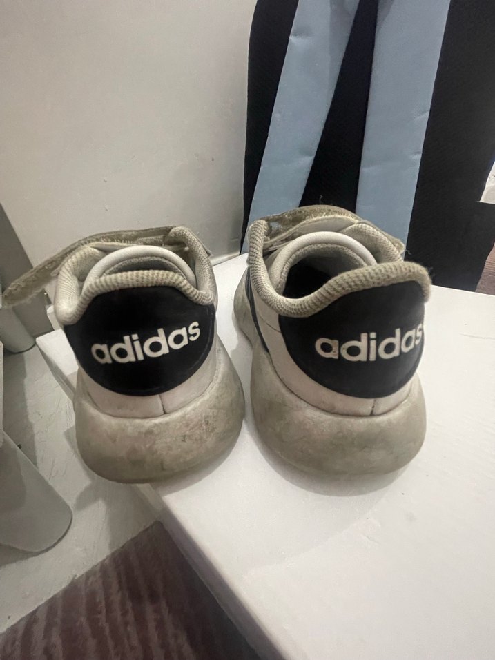 Gri Beyaz Erkek Çocuk Cırt Cırtlı Spor Ayakkabı - Görsel 3