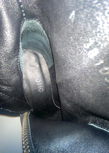 Siyah Deri Stiletto Topuklu Kadın Bot - Görsel 4