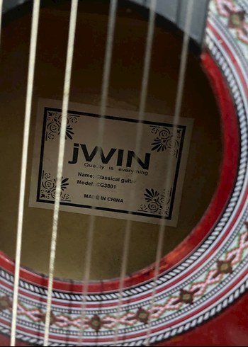 Koyu Kırmızı Klasik Gitar - Görsel 2