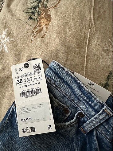 Zara sıfır etikeli skinny jean kot