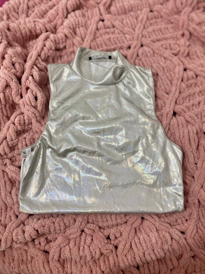 Gri parlak Kadın Body - Görsel 2