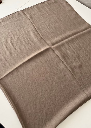 Açık kahverengi Pamuklu Büyük Boy Eşarp 120cm