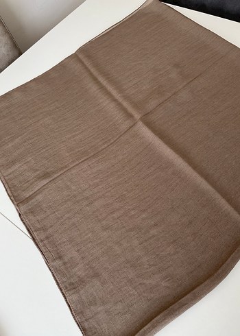  Beden Açık kahverengi Pamuklu Büyük Boy Eşarp 120cm