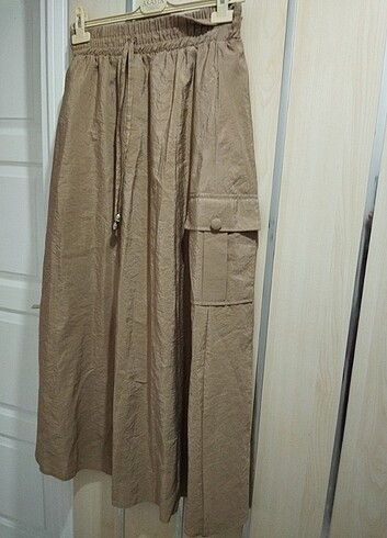 38 Beden camel Renk Kargo etek