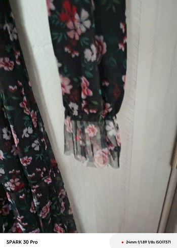 diğer Beden çeşitli Renk Çiçek Desenli Uzun Bohem Elbise