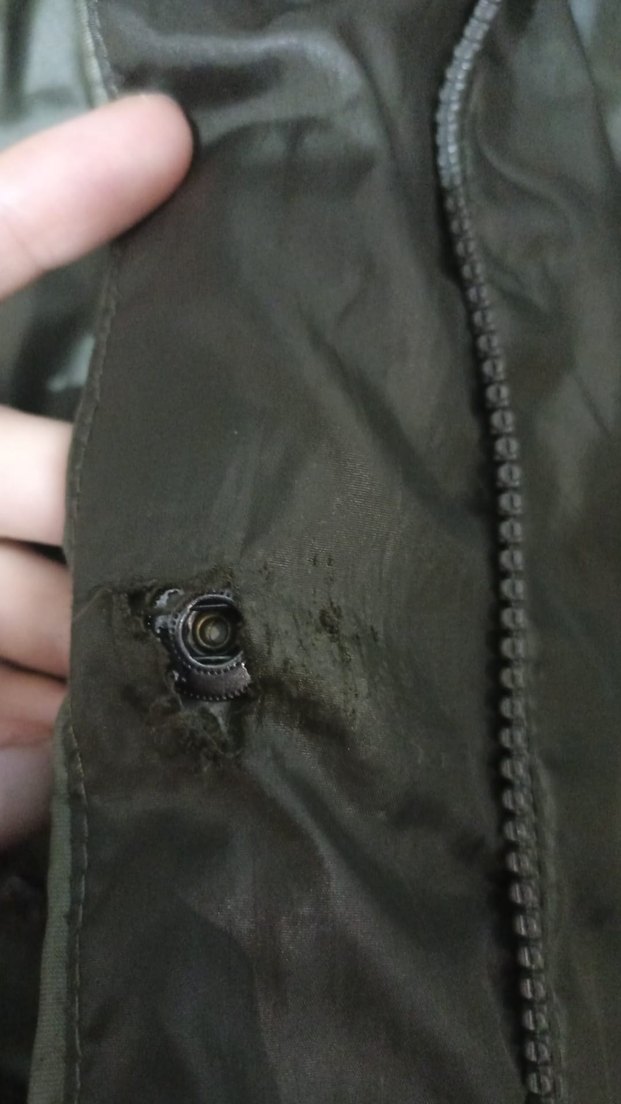 Düğmeli Gri Kadın Kışlık Mont - Görsel 4