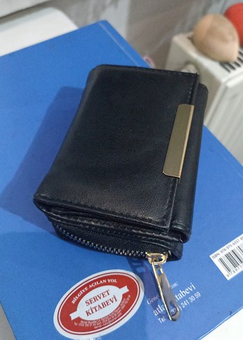 Siyah Deri Kadın Cüzdanı, Tokalı - Görsel 2