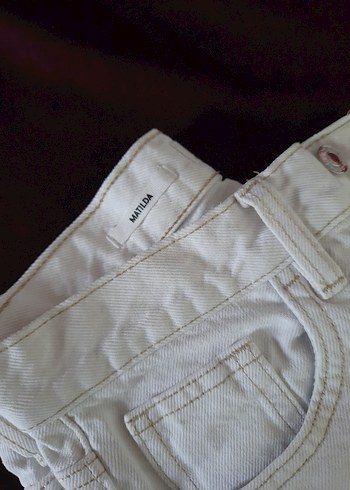 Beyaz Midi Boy Pamuklu Regular Fit Kadın Jean - Görsel 3