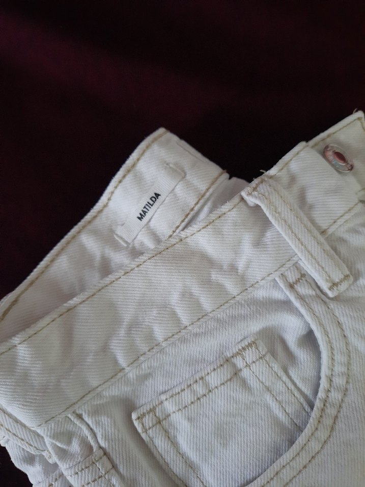 Beyaz Midi Boy Pamuklu Regular Fit Kadın Jean - Görsel 3