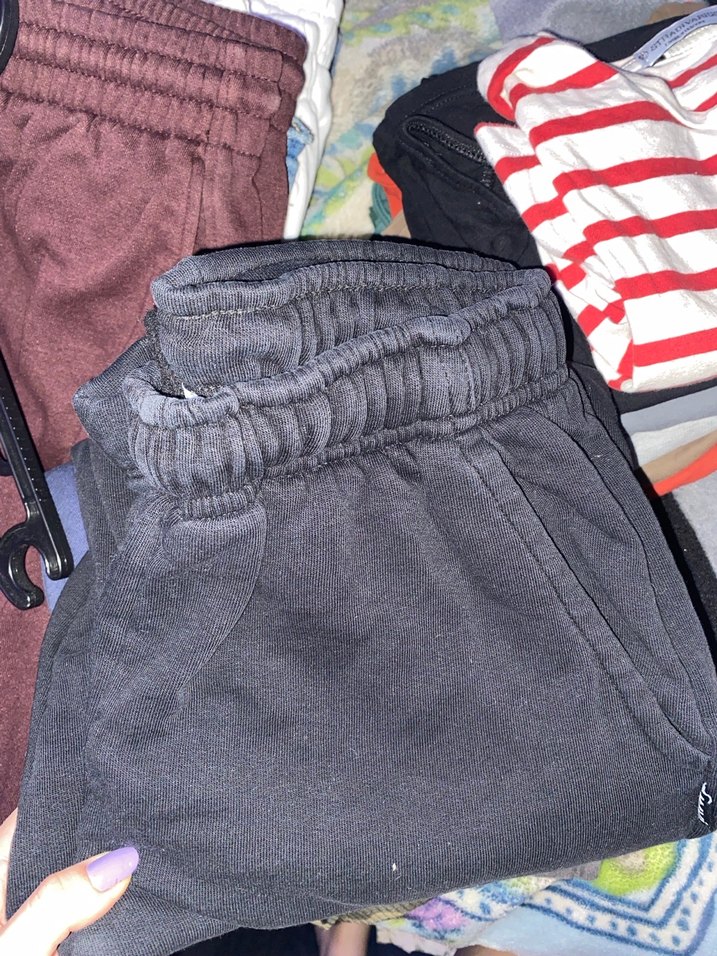 Siyah Kadın Pamuklu Rahat Kesim Eşofman - Görsel 3