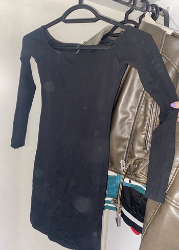 Gri Uzun Kollu Denim Midi Elbise - Görsel 2