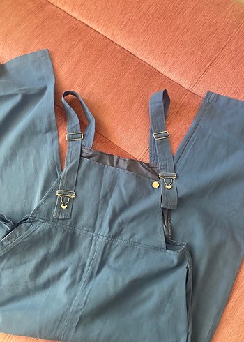 42 Beden Milla Kadın Mavi Askılı Tulum