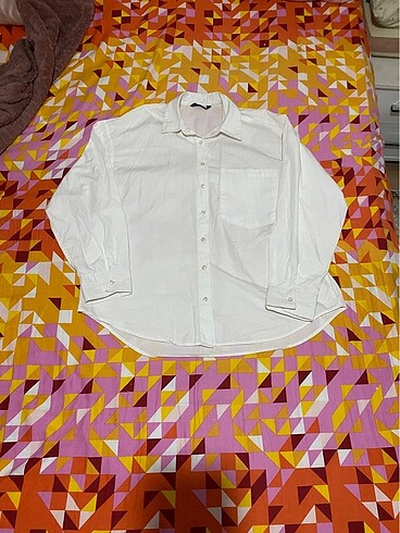 Poplin beyaz oversize gömlek