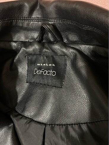 Defacto Siyah deri ceket