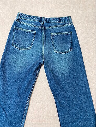 Diğer Lacivert yüksek bel wide leg jean