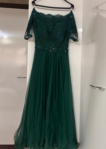 V Yaka Drapeli Lacivert midi boy Abiye Elbise - Görsel 4