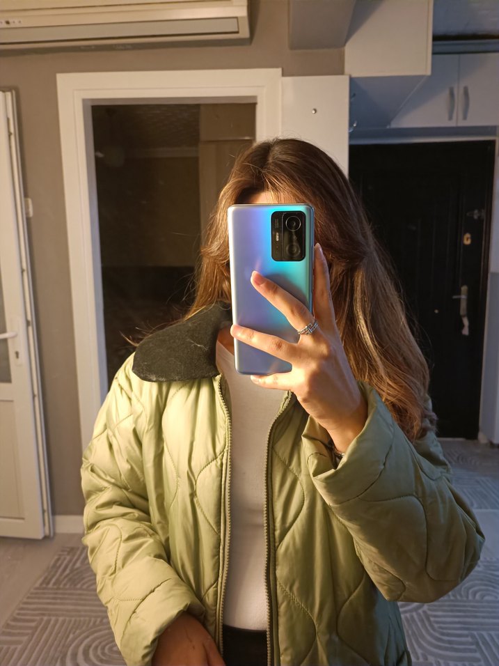 Kadın Kapitone Midi Kaban, Rahat Kesim, Haki - Görsel 4