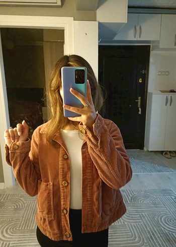 Bej Kadın Süet Gömlek Ceket - Görsel 2