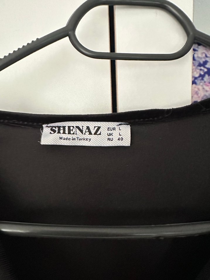 Drapeli Siyah Uzun Kollu Gotik Elbise - Görsel 2