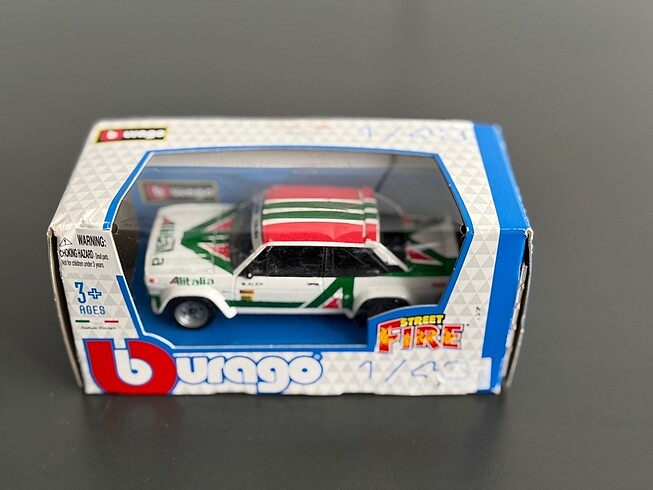 1:43 BBURAGO FIAT 131 ABARTH RALLYE DIECAST (ABARTH LİSANSLI) - Görsel 8