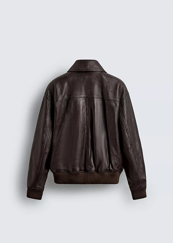 SIFIR ZARA HAKİKİ DERİ CEKET KAHVERENGİ S BEDEN - Görsel 2