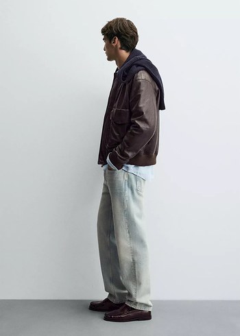 SIFIR ZARA HAKİKİ DERİ CEKET KAHVERENGİ S BEDEN - Görsel 6