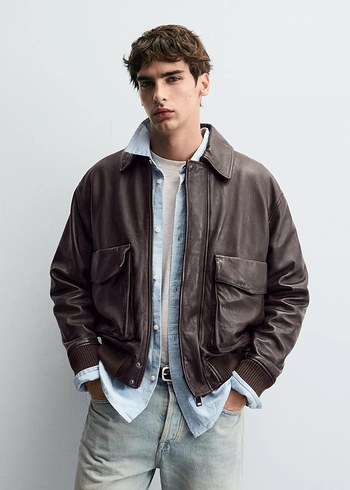 SIFIR ZARA HAKİKİ DERİ CEKET KAHVERENGİ S BEDEN - Görsel 8