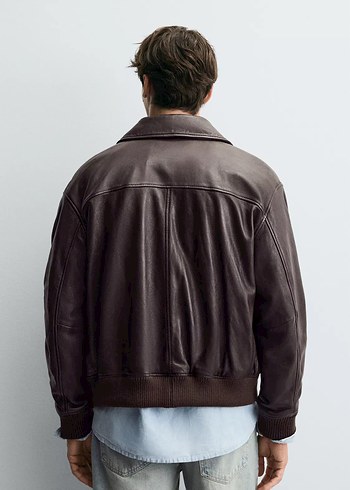 SIFIR ZARA HAKİKİ DERİ CEKET KAHVERENGİ S BEDEN - Görsel 7