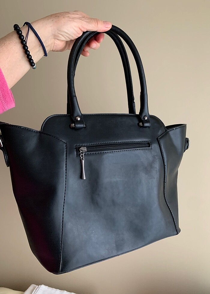 Siyah Deri çanta - Görsel 2