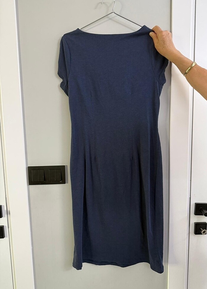 Lacivert Günlük elbise - Görsel 3
