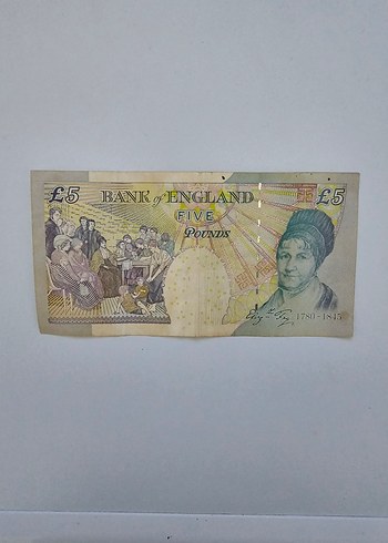 Koleksiyonluk İngiliz Sterlini Beş Pound Banknot