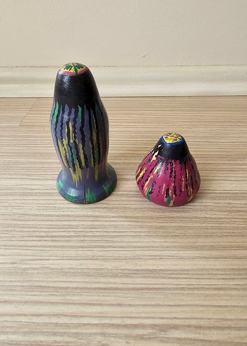 El Yapımı Özbek Ahşap Yöresel Figür Seti - Görsel 6