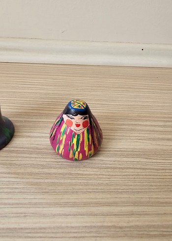 El Yapımı Özbek Ahşap Yöresel Figür Seti - Görsel 4