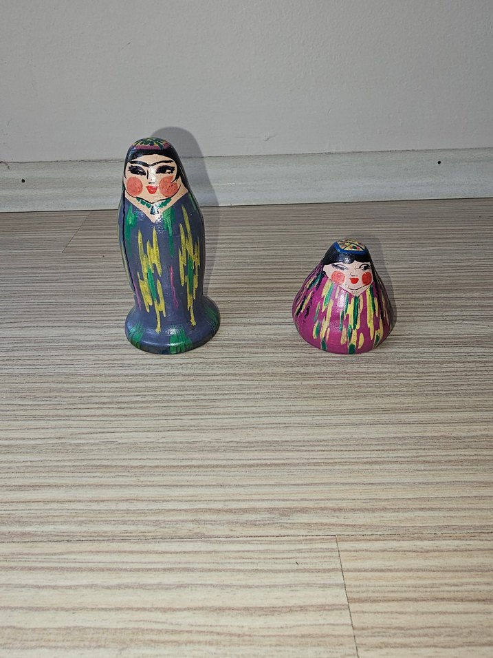 El Yapımı Özbek Ahşap Yöresel Figür Seti - Görsel 2