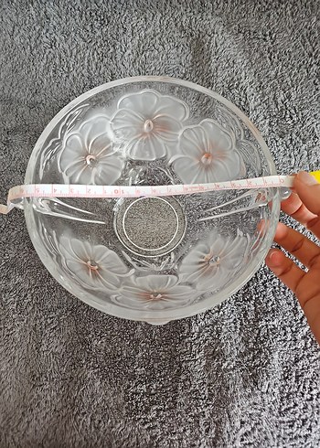 Çiçekli Kabartmalı Cam Şekerlik - Görsel 2