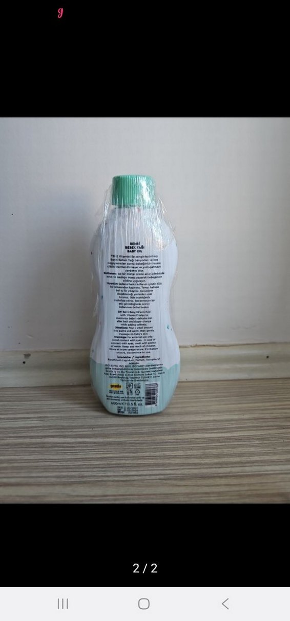 Benri Sıfır Paketli Bebek Yağı - Görsel 2