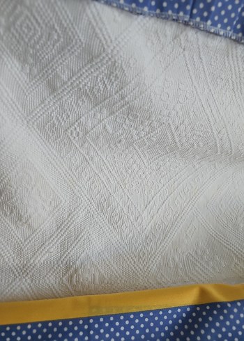 Sarı Mavi Sıfır Çift Kişilik Pike Takımı Çeyizlik - Görsel 3