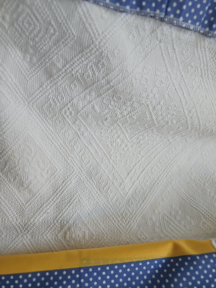 Sarı Mavi Sıfır Çift Kişilik Pike Takımı Çeyizlik - Görsel 3