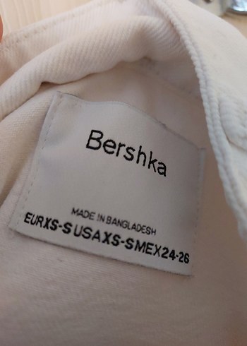 34 Beden beyaz Renk Bershka Kot Ceket Crop