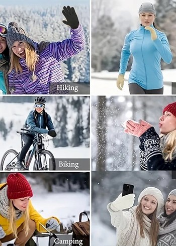 Unisex Dokunmatik Ekran Uyumlu Eldivenler - Görsel 5