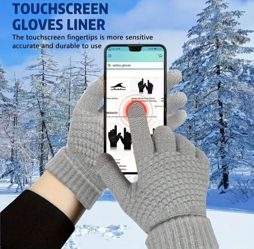 Unisex Dokunmatik Ekran Uyumlu Eldivenler - Görsel 4
