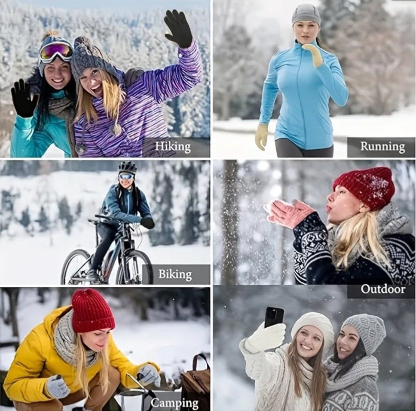Unisex Dokunmatik Ekran Uyumlu Eldivenler - Görsel 5