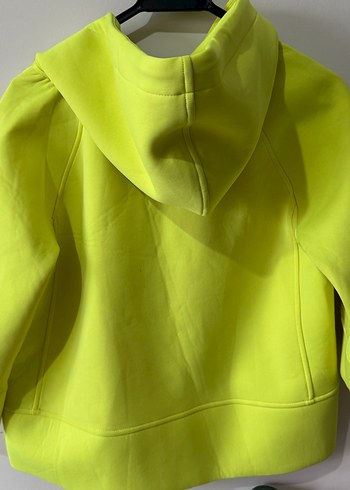 Sarı Kapüşonlu Fermuarlı ceket - Görsel 3