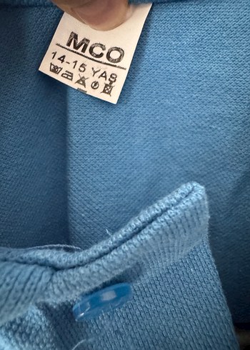 Erkek Mavi Kısa Kollu Polo Tişört - Görsel 2