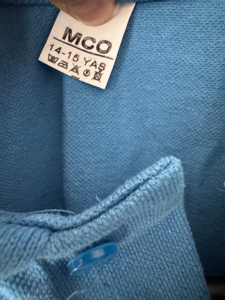 Erkek Mavi Kısa Kollu Polo Tişört - Görsel 2