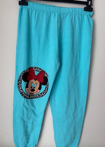 Turkuaz Minnie Mouse Baskılı Kapüşonlu Takım - Görsel 5