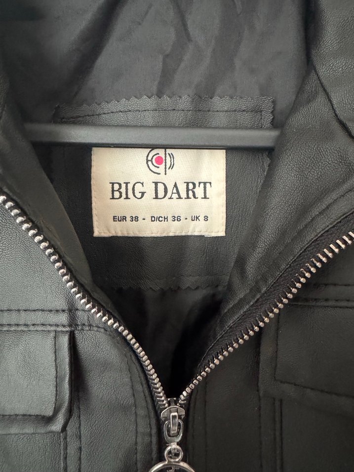 Siyah Kadın Deri Biker Ceket - Görsel 3