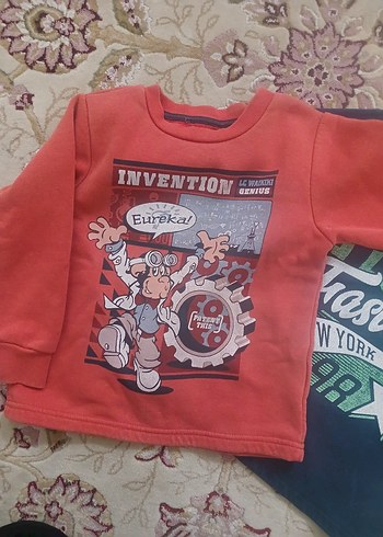 2 adet Erkek Çocuk Renkli Baskılı Sweatshirt - Görsel 2