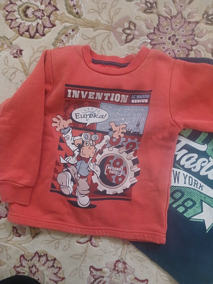 2 adet Erkek Çocuk Renkli Baskılı Sweatshirt - Görsel 2